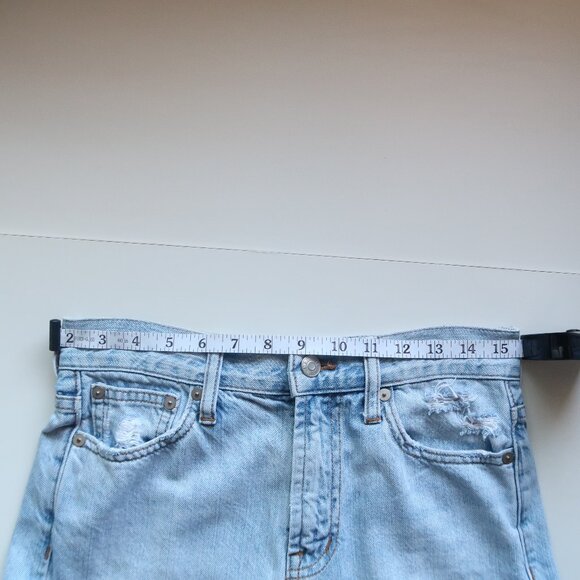 Madewell The Perfect Vintage Jean Light Wash High Rise Distressed Straight 25 - Picture 6 of 10